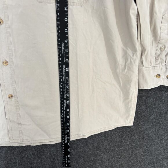 CC Filson Feather Cloth Shirt Men's XL Beige Safari Dual Pockets Outdoors - Picture 6 of 10